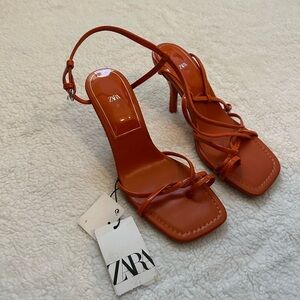 NEW orange ZARA heels🍊